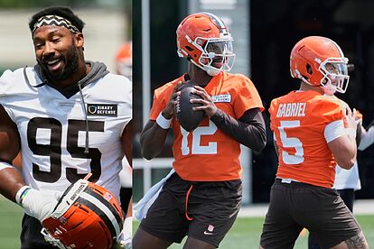Myles Garrett backs Dillon Gabriel as Browns' QB battle heats up - But  don't count out Shedeur Sanders | Marca