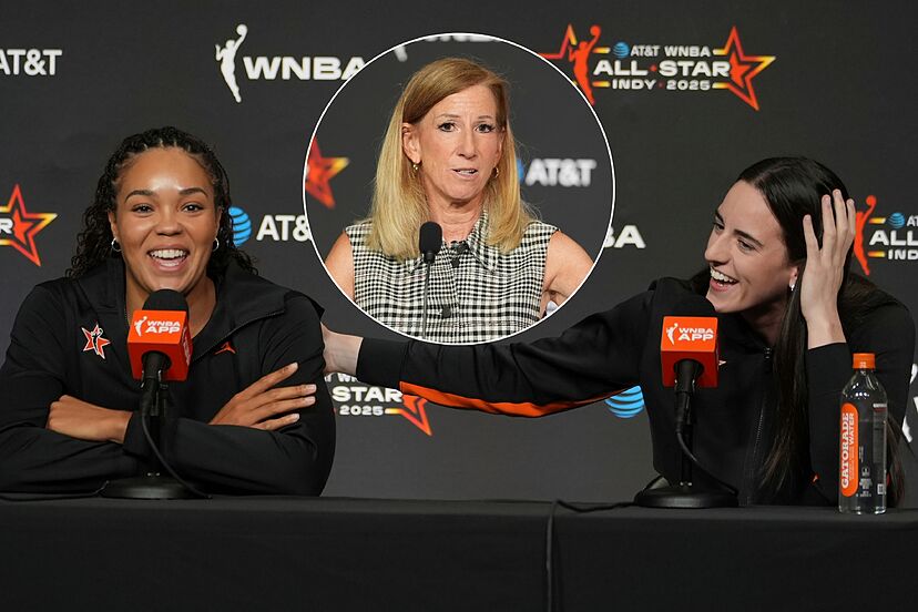 Caitlin Clark's future in WNBA in question after Napheesa Collier starts a  war with commissioner | Marca