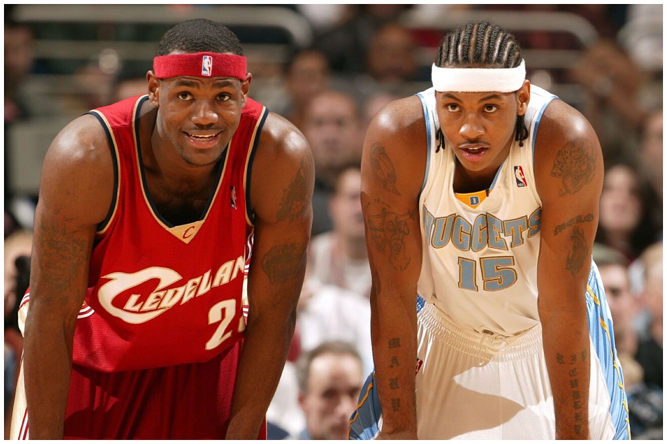LeBron James and Carmelo Anthony back in the day