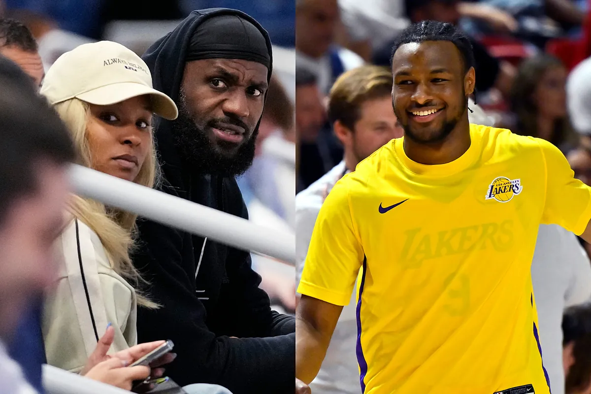 Bronny James' best game with Lakers happened because of help from parents  LeBron and Savannah | Marca