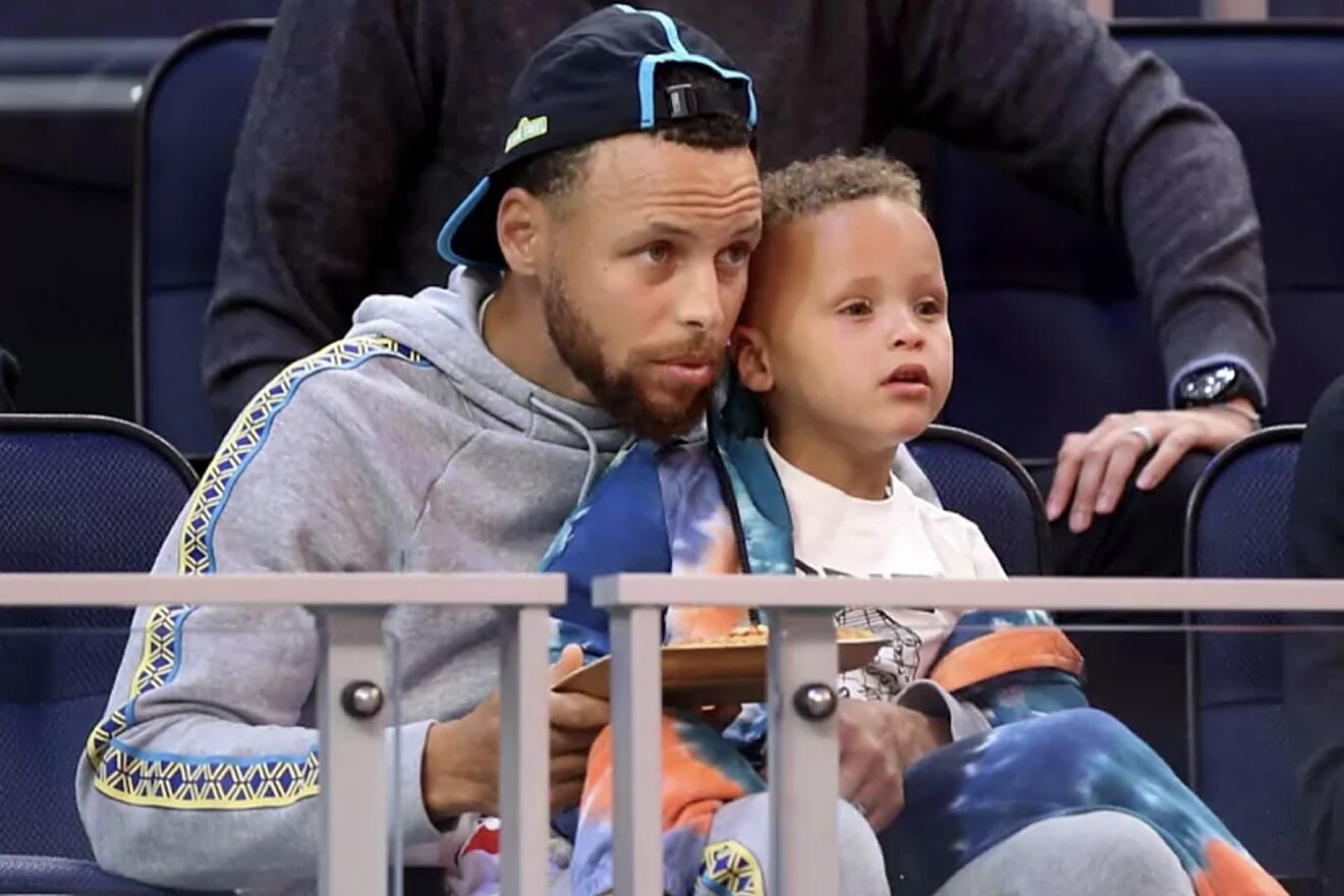 Stephen Curry and son Canon