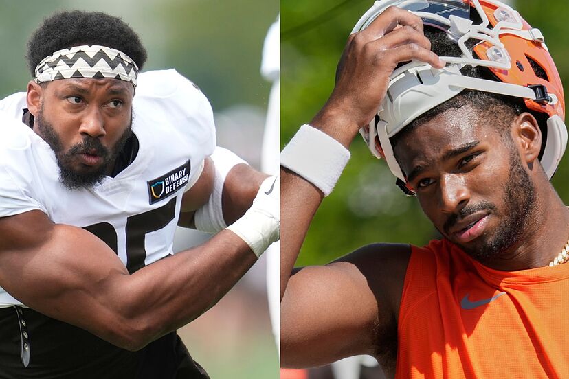 Myles Garrett warns Shedeur Sanders at Browns camp: 'This ain't what you  want' | Marca