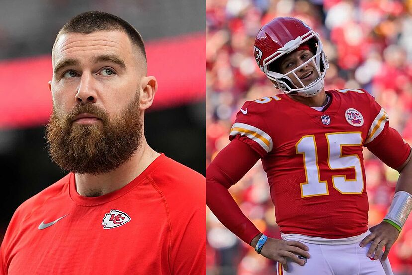 Unseen play from Chiefs game shows Patrick Mahomes is letting Travis Kelce  down and making him look bad | Marca