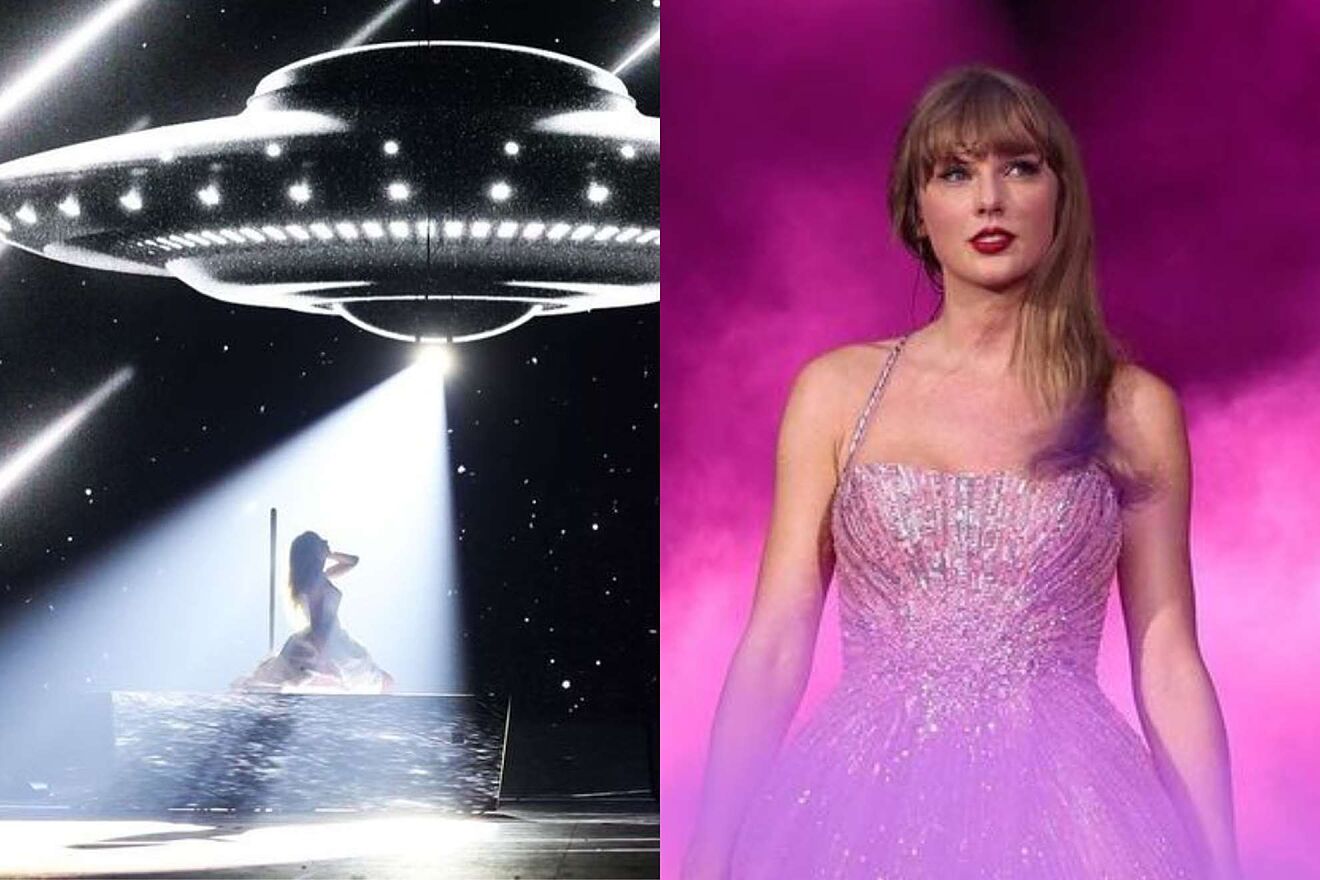 Taylor Swift climbs in hidden "rocket slide" in video revealing Eras