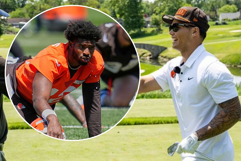 Dillon Gabriel demands attention at a golf tournament where Shedeur Sanders  was not invited by the Cleveland Browns | Marca